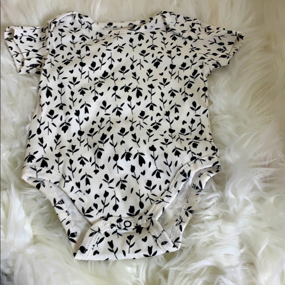 Jessica Simpson black and white onesie
